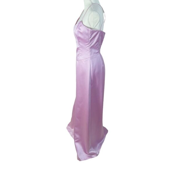 y2k Vintage Nicole Miller NY Pink Purple Formal Prom Dress Evening Gown Size 4 - Picture 5 of 11